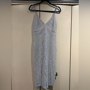 Elegant Blue Lace Dress